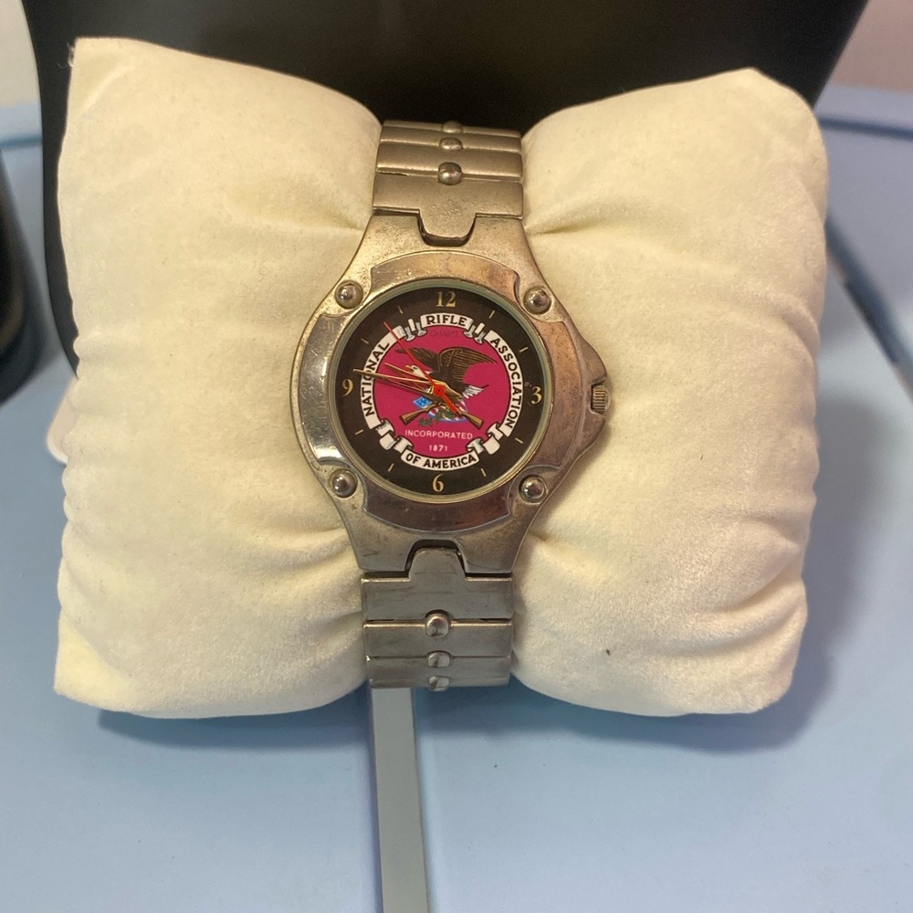 Vintage NRA National Rifle Association Eagle Logo Quartz Watch